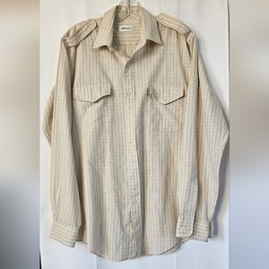 Bill Blass vintage‎ long sleeve button down shirt size large